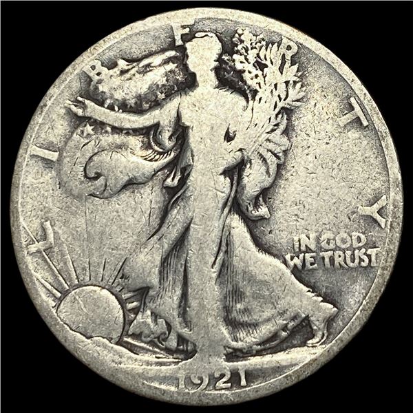 1921-S Silver Walking Liberty Half Dollar  LIGHTLY CIRCULATED