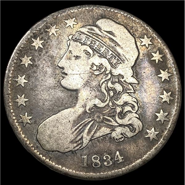 1834 Capped Bust Half Dollar LIGHTLY  CIRCULATED