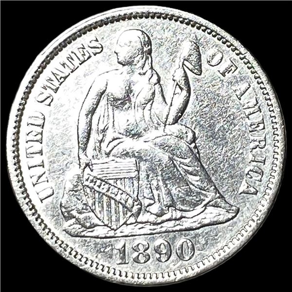 1890 Silver Seated Liberty Dime UNCIRCULATED