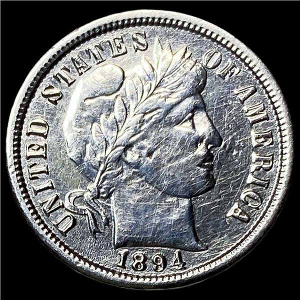 1894-O Silver Barber Dime NEARLY UNCIRCULATED