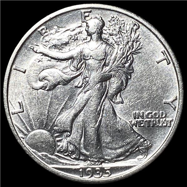 1935-S Silver Walking Liberty Half Dollar  CHOICE AU