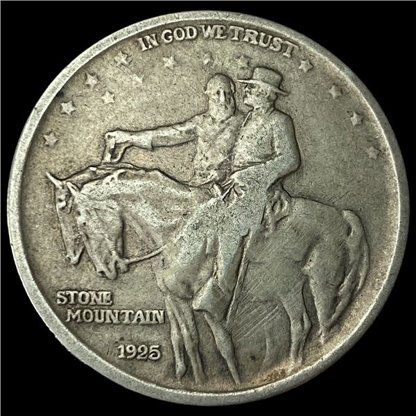 1925 Silver Stone Mountain Half Dollar  CLOSELY UNCIRCULATED