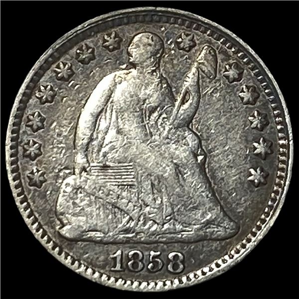 1858 Seated Liberty Half Dime LIGHTLY  CIRCULATED