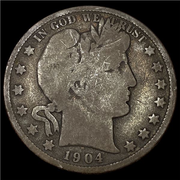 1904-O Silver Barber Half Dollar NICELY  CIRCULATED