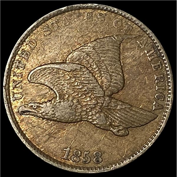 1858 Flying Eagle Cent NEARLY UNCIRCULATED