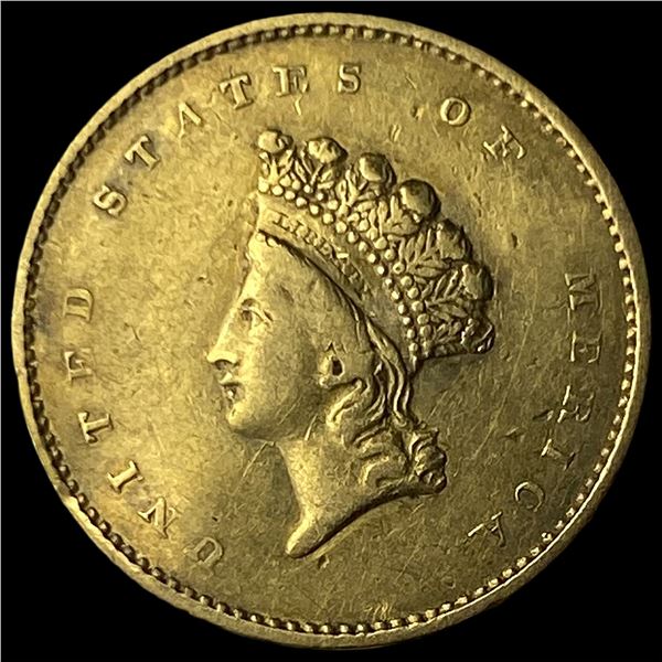 1855 Gold $1 Indian Head Type 2 CLOSELY  UNCIRCULATED
