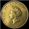 Image 1 : 1855 Gold $1 Indian Head Type 2 CLOSELY  UNCIRCULATED