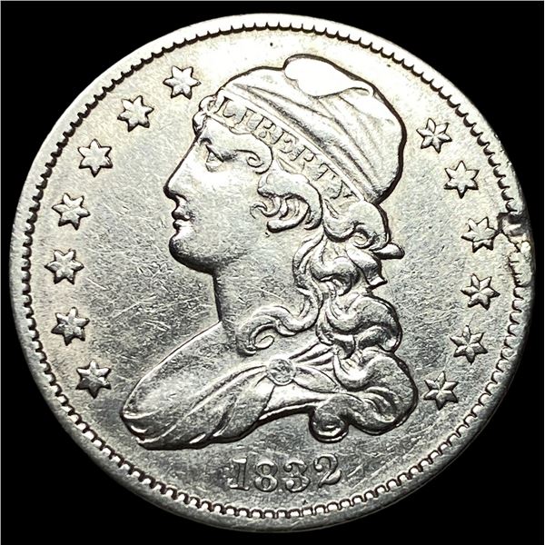 1832 Capped Bust Silver Quarter CHOICE AU