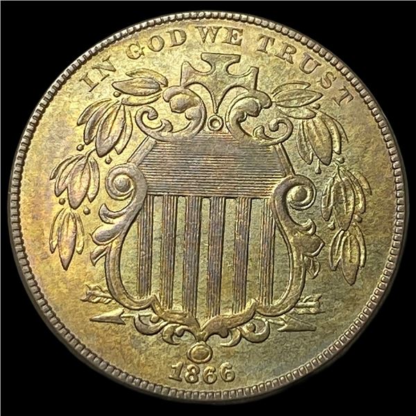 1866 Shield Nickel No Rays UNCIRCULATED