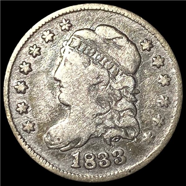 1833 Capped Bust Half Dime ABOUT UNCIRCULATED