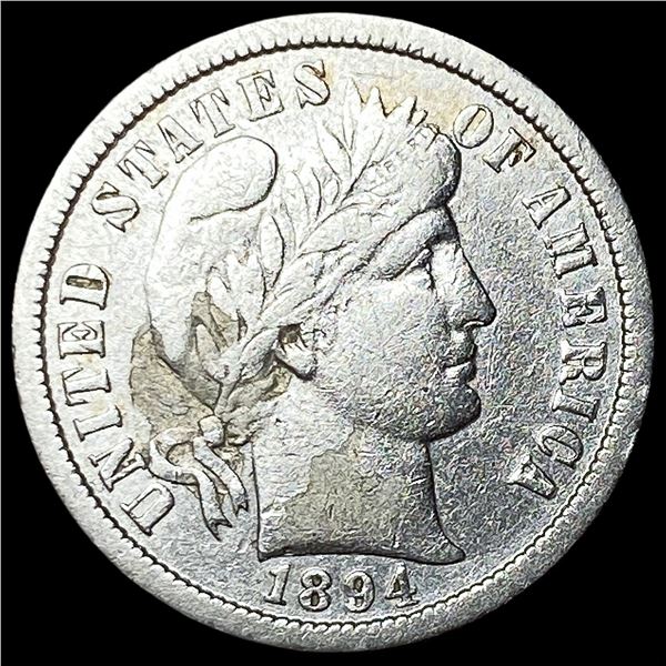 1894-O Silver Barber Dime LIGHTLY CIRCULATED