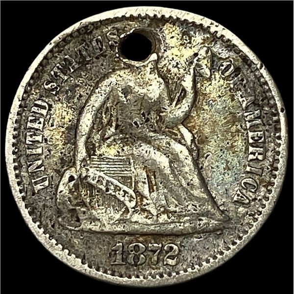 1872 Seated Liberty Silver Half Dime HIGH  GRADE