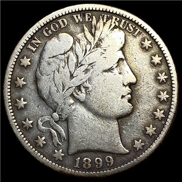 1899 Silver Half Dollar (Barber) LIGHTLY  CIRCULATED