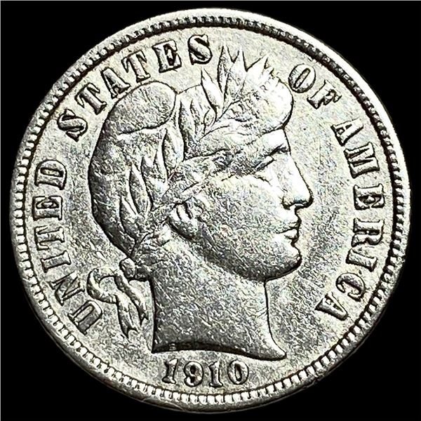 1910 Barber Dime CHOICE AU