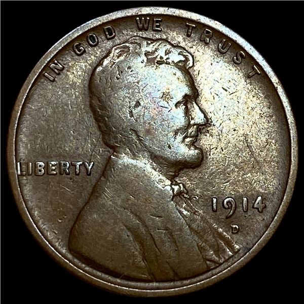 1914-D Lincoln Wheat Cent LIGHTLY CIRCULATED