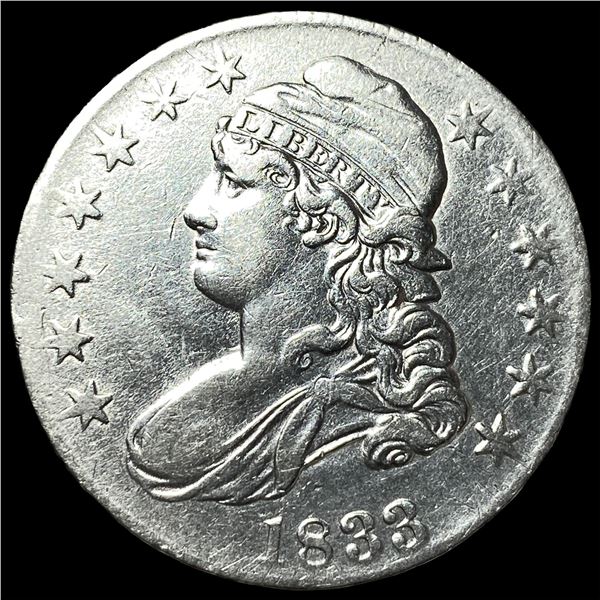1833 Capped Bust Half Dollar CLOSELY  UNCIRCULATED