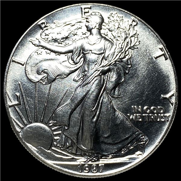 1987 Silver American Eagle $1 GEM BU