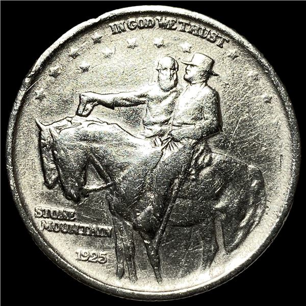 1925 Silver Stone Mountain Half Dollar  CLOSELY UNCIRCULATED