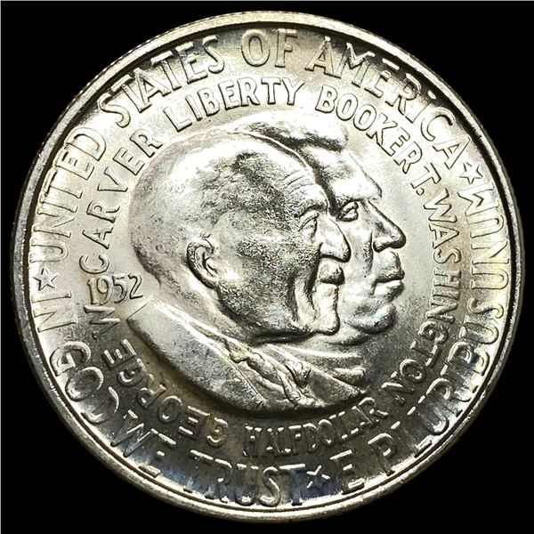 1952 Silver Half Dollar Booker T.  Washington-Carver NEARLY UNCIRCULATED