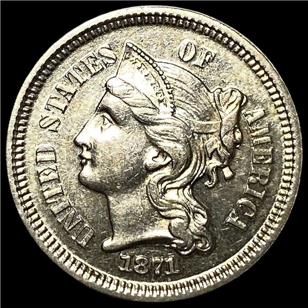1871 Nickel Three-Cent Piece UNCIRCULATED
