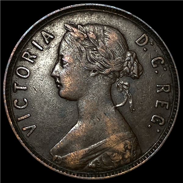 1876-H Newfoundland Bronze One Cent ABOUT  UNCIRCULATED