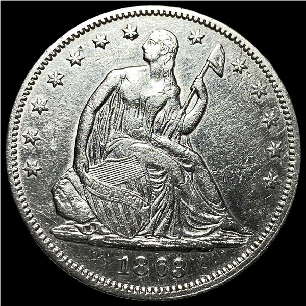 1863 Seated Liberty Half Dollar CLOSELY  UNCIRCULATED