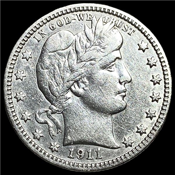 1911 Barber Silver Quarter CHOICE AU