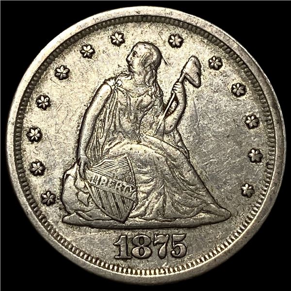 1875-S Silver Twenty Cents NEARLY  UNCIRCULATED