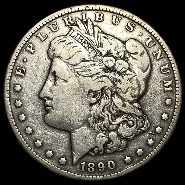 1890-CC Silver Morgan Dollar NEARLY  UNCIRCULATED