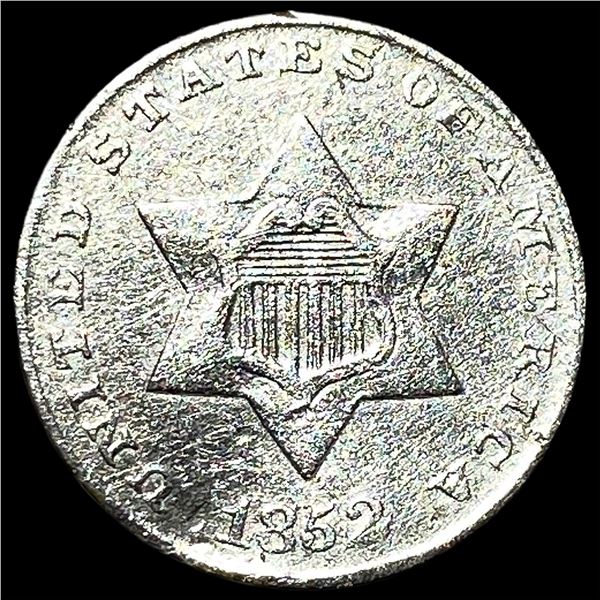 1852 Silver Three-Cent Piece CLOSELY  UNCIRCULATED