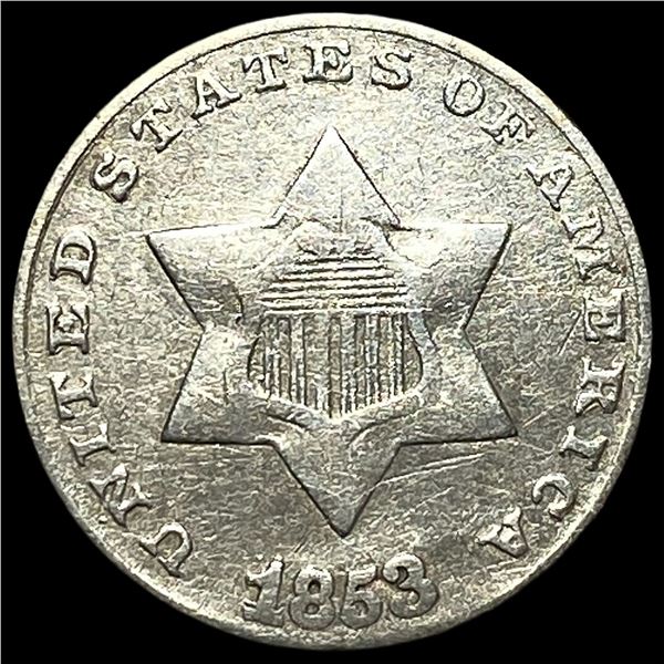 1853 Silver Three-Cent Piece UNCIRCULATED