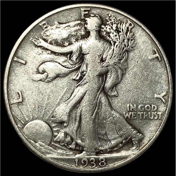 1938-D Silver Walking Liberty Half Dollar  NEARLY UNCIRCULATED