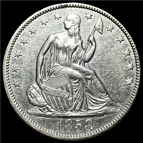 1858 Seated Liberty Half Dollar UNCIRCULATED