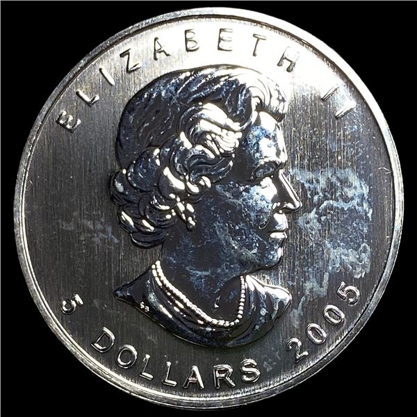 2005 Silver 1 oz Canadian Maple Leaf UNCIRCULATED