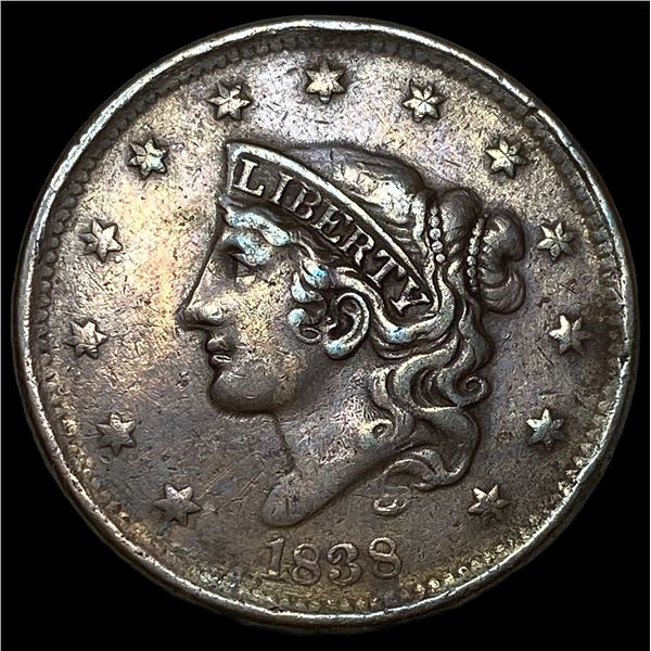 1838 Coronet Head Large Cent CLOSELY UNCIRCULATED