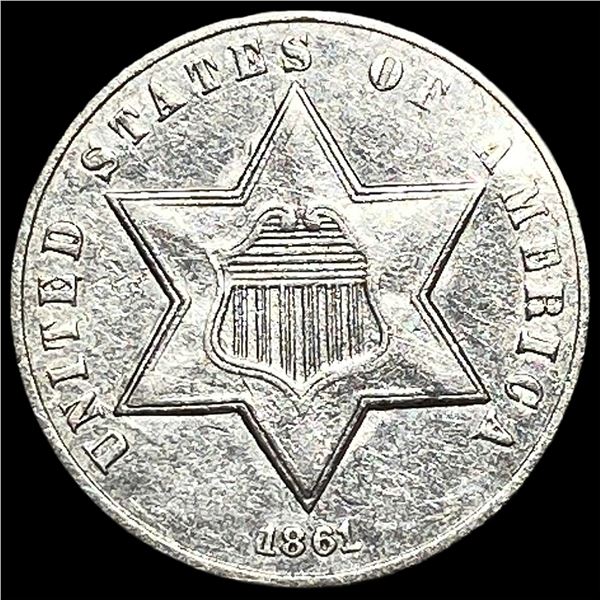 1861 Silver Three-Cent Piece UNCIRCULATED