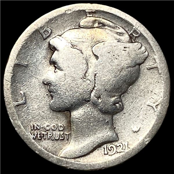 1921 Silver Mercury Dime NICELY CIRCULATED