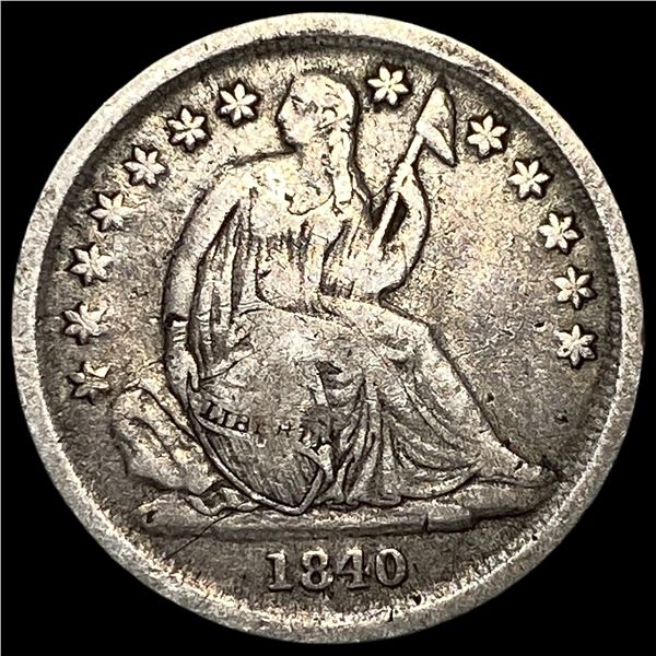 1840-O Silver Seated Liberty Dime LIGHTLY CIRCULATED