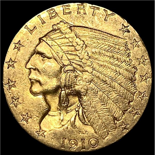 1910 Indian Head $2.50 Gold Quarter Eagle UNCIRCULATED