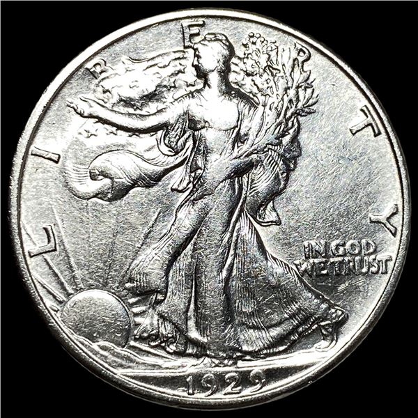1929-S Silver Walking Liberty Half Dollar CLOSELY UNCIRCULATED