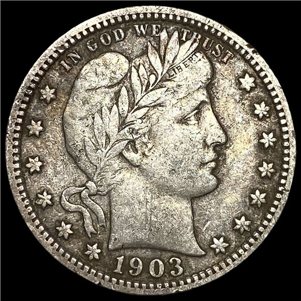 1903 Silver Barber Quarter NEARLY UNCIRCULATED