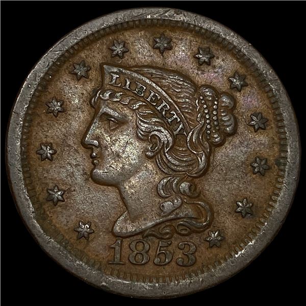 1853 Braided Hair Large Cent UNCIRCULATED