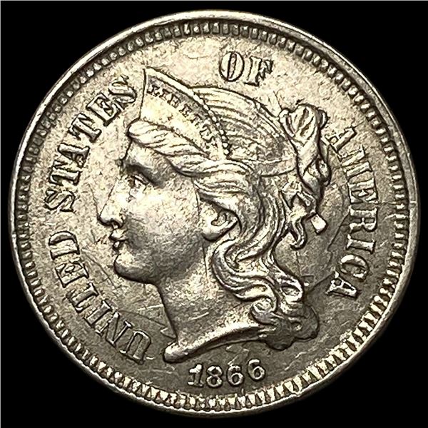 1866 Nickel Three-Cent Piece UNCIRCULATED
