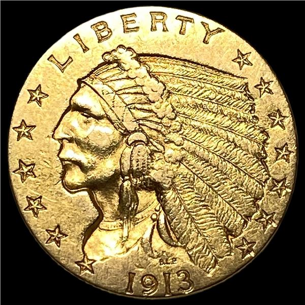 1913 Indian Head Gold $2.50 Quarter Eagle UNCIRCULATED