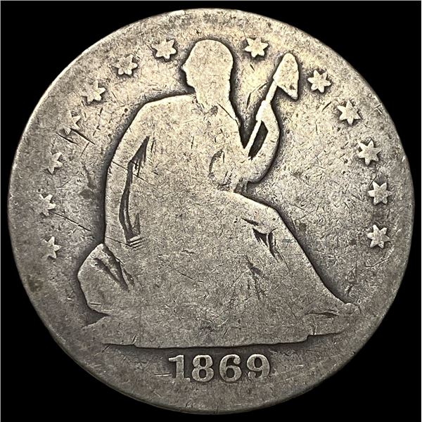 1869-S Silver Half Dollar CLOSELY UNCIRCULATED