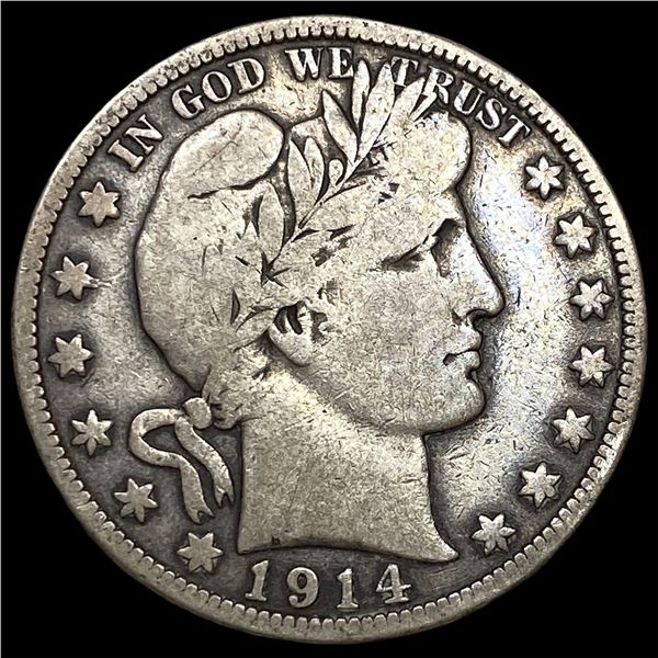 1914 Barber Half Dollar LIGHTLY CIRCULATED