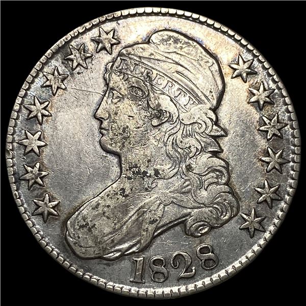 1828 Silver Capped Bust Half Dollar CLOSELY UNCIRCULATED