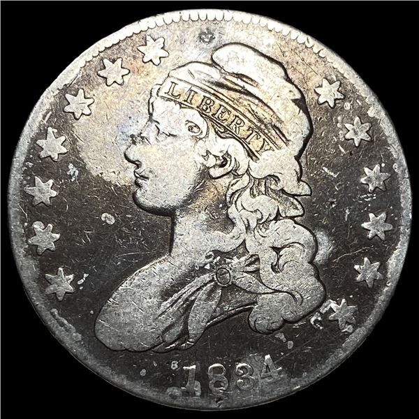 1834 Capped Bust Silver Half Dollar NICELY CIRCULATED