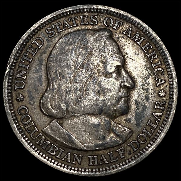 1893 Silver Columbian Half Dollar NEARLY UNCIRCULATED