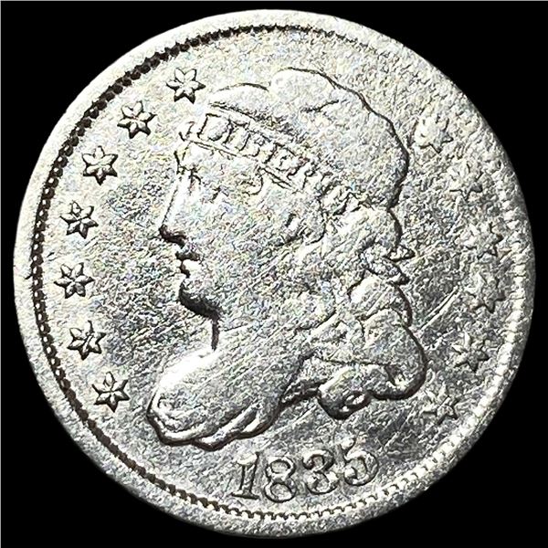 1835 Silver Capped Bust Half Dime ABOUT UNCIRCULATED